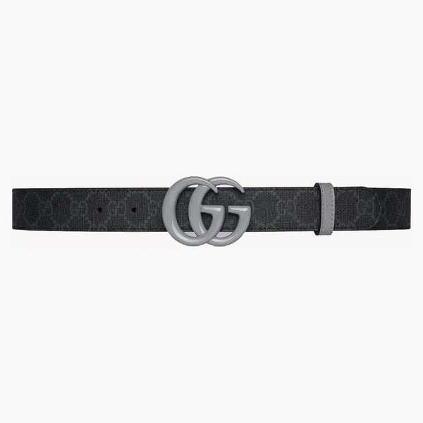 GG GG GG Supreme Monogram Belt Nero/Grigio