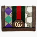 Gucci GG Case de la tarjeta de Ophidia Supreme Brown Multi