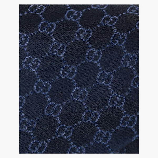 Gucci GG Supreme Silk Tie Blue