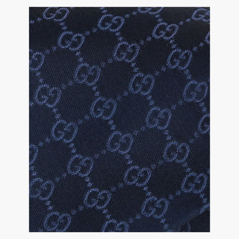Gucci GG Supreme Silk Tie Blue