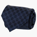 Gucci GG Supreme Silk Tie Blue