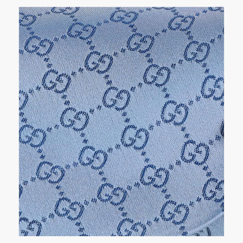 Gucci GG Supreme Silk Tie Light Blue