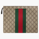 Gucci GG Supreme Web Pouch Beige/Ebony