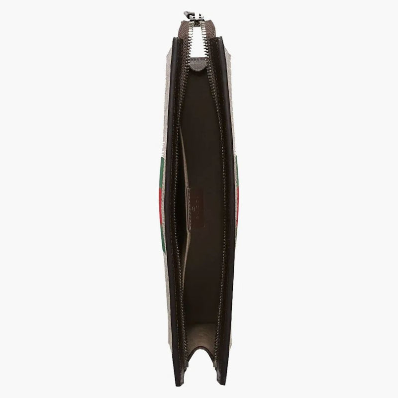 Gucci Gg Supreme Web Pouch Beige/ebony