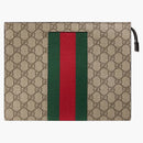 Gucci GG Supreme Web Pouch Beige/Ebony