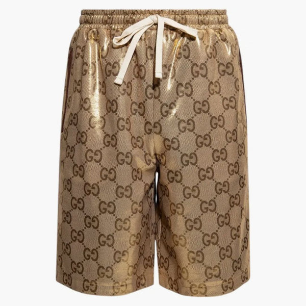Gucci Gg Technical Jersey Basketball Shorts Gold