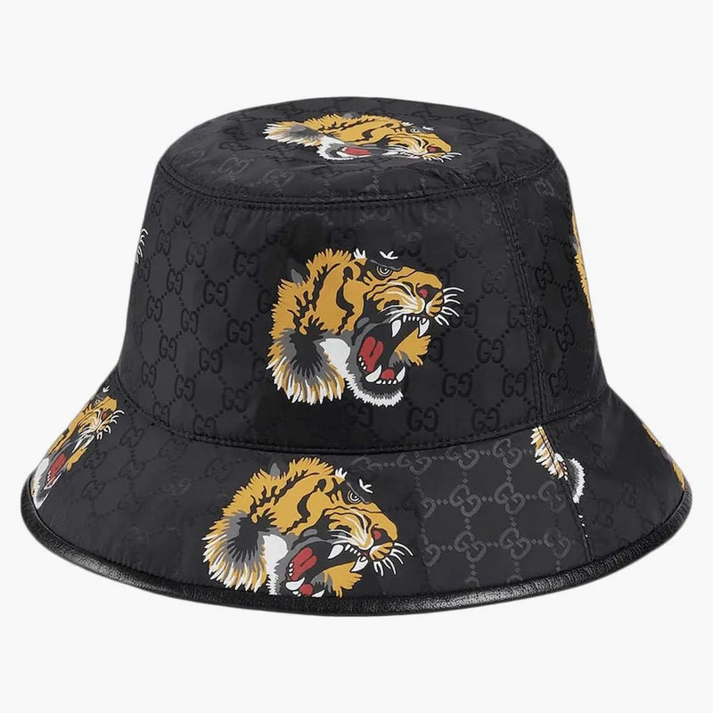 Gucci gg tiger tryck hink har svart