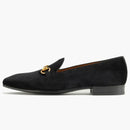 Gucci Gallipoli Horsebit Velvet Loafers Black