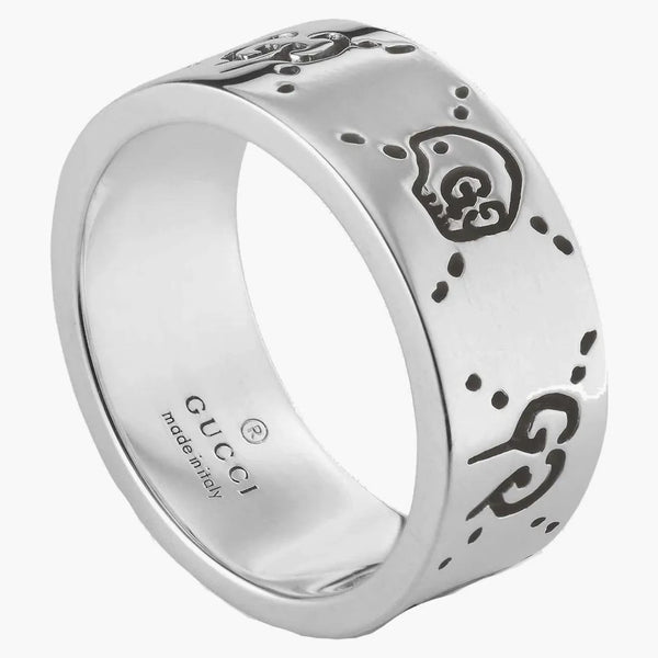 Gucci Ghost Skull Ring Silver