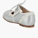 Gucci Glitter Scalloped-trim Dress Shoes Silver (kids)