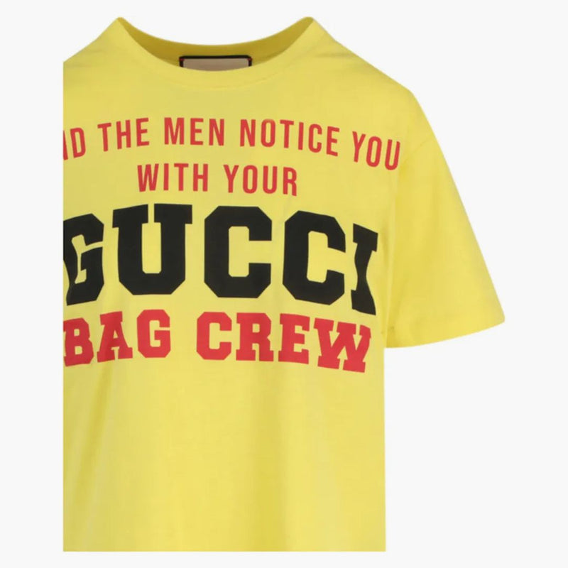 Koszulka z grafiką Gucci z krótkim rękawem żółta