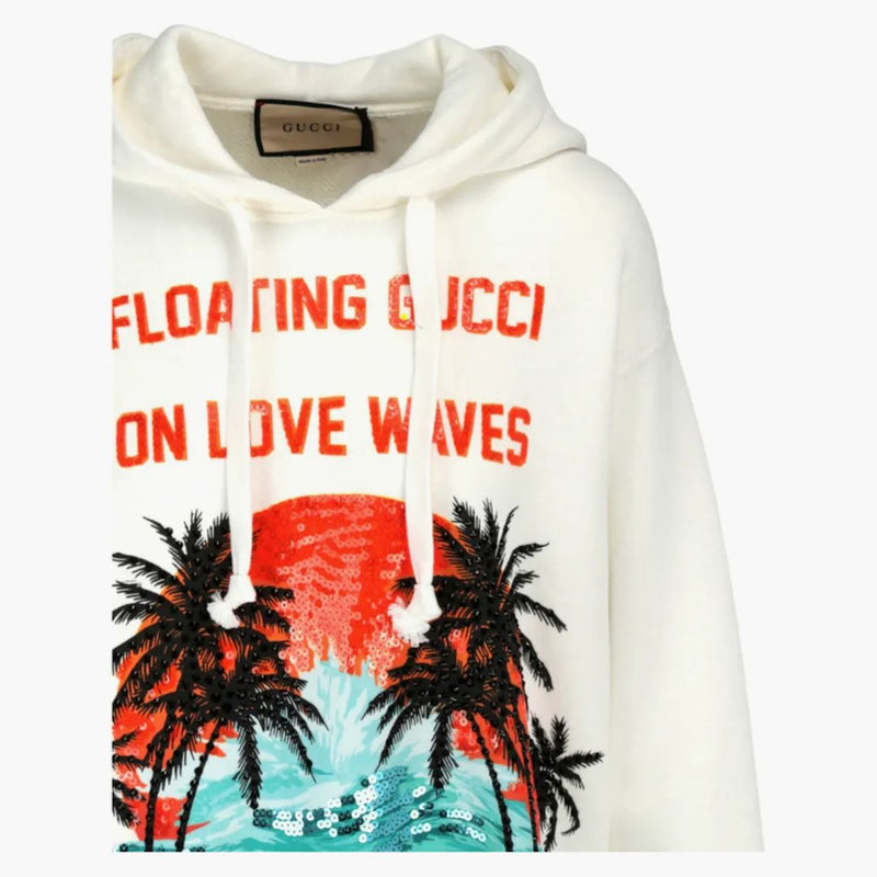 Gucci Graphic Sequence Felpa bianca