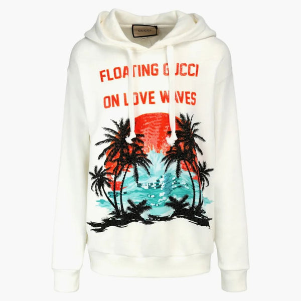 Gucci Graphic Sequence Felpa bianca
