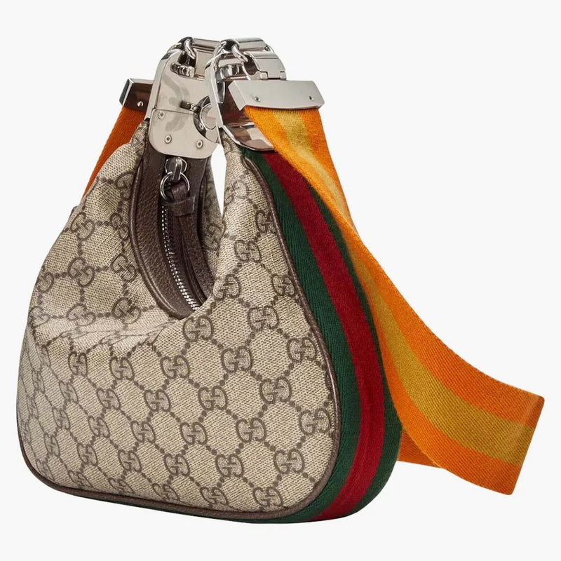Gucci Attacca la borsa piccola beige/ebano