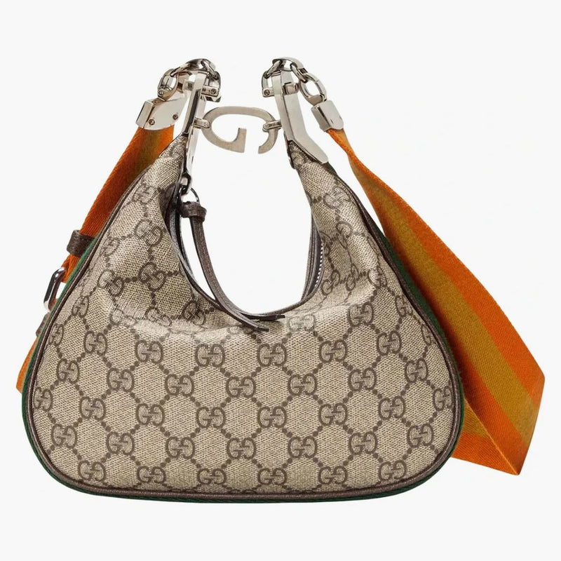 Gucci Attacca la borsa piccola beige/ebano