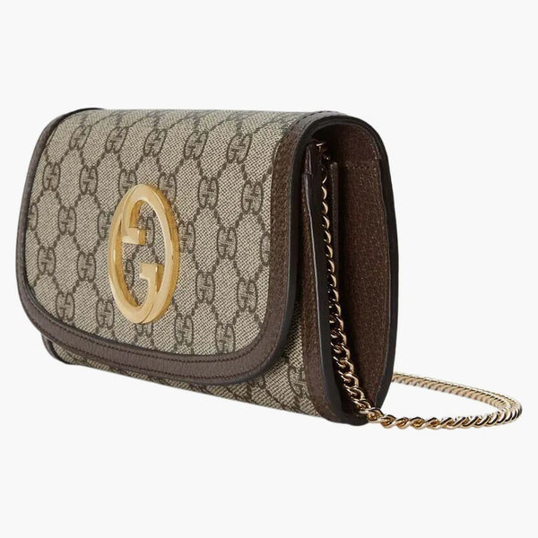 Gucci Blondie Continental Chain Wallet Beige/ebony