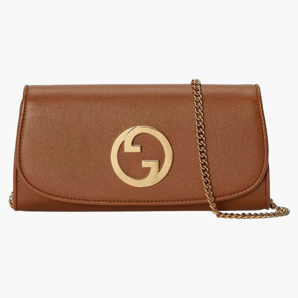 Gucci Blondie Continental Chain Wallet Brown