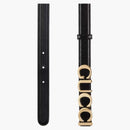 Gucci Buckle Thin Belt Black