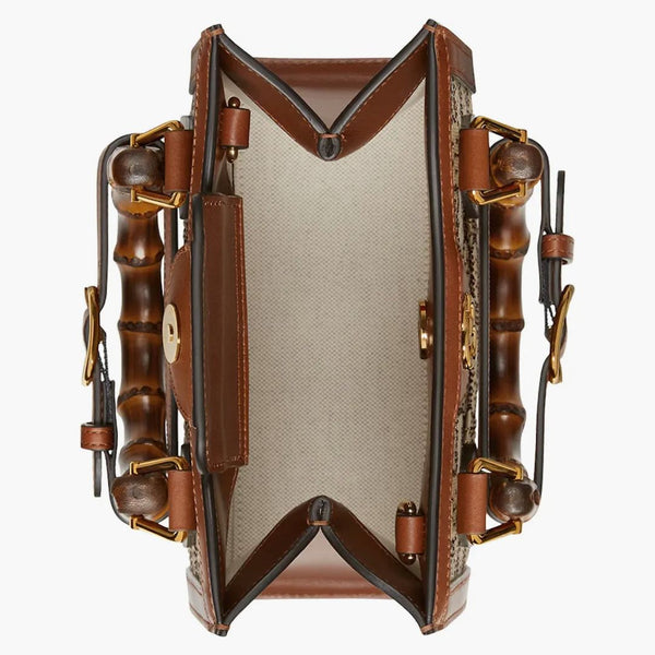Gucci Gucci Diana Mini Tote Bag Camel/ebony