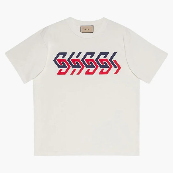 Gucci Gucci Mirror Print T-shirt elfenben