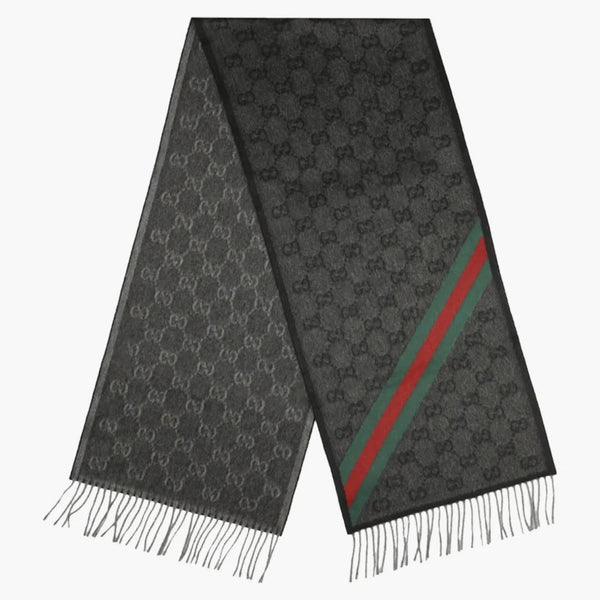 Gucci Gucci Nikky Scarf Lead/Dark Green