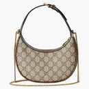 Bag s poloměsícem Gucci Mini GG Supreme Beige/Ebony