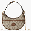 Bag s poloměsícem Gucci Mini GG Supreme Beige/Ebony
