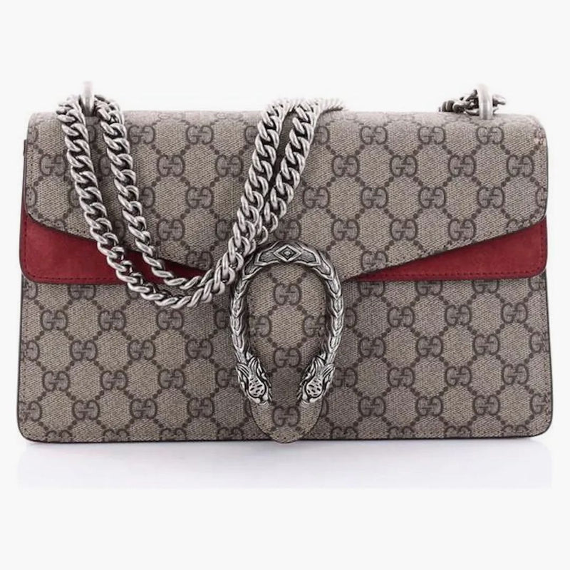 Gucci dionysus axelväska gg högsta liten beige/röd
