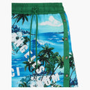 Gucci Hawaiian Printed Knee-length Skirt Blue/multi