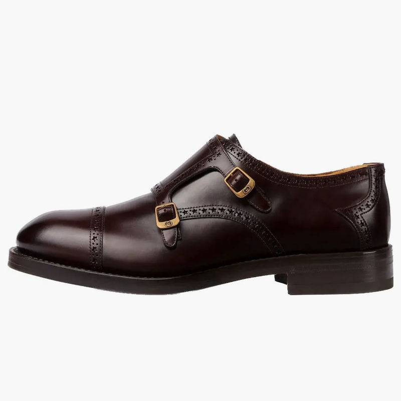 Gucci Men Monk Pasp Bordeaux