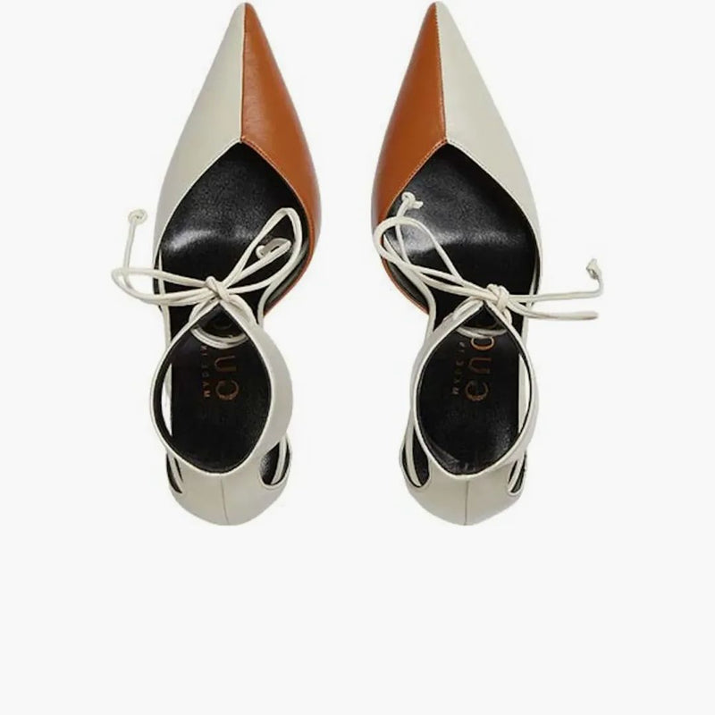 Gucci High Heel Pump With Ankle Cuff Grey Brown (women's)