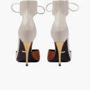 Gucci High Perpadlo na patě s kotníkovou manžetou šedou hnědou (dámské)