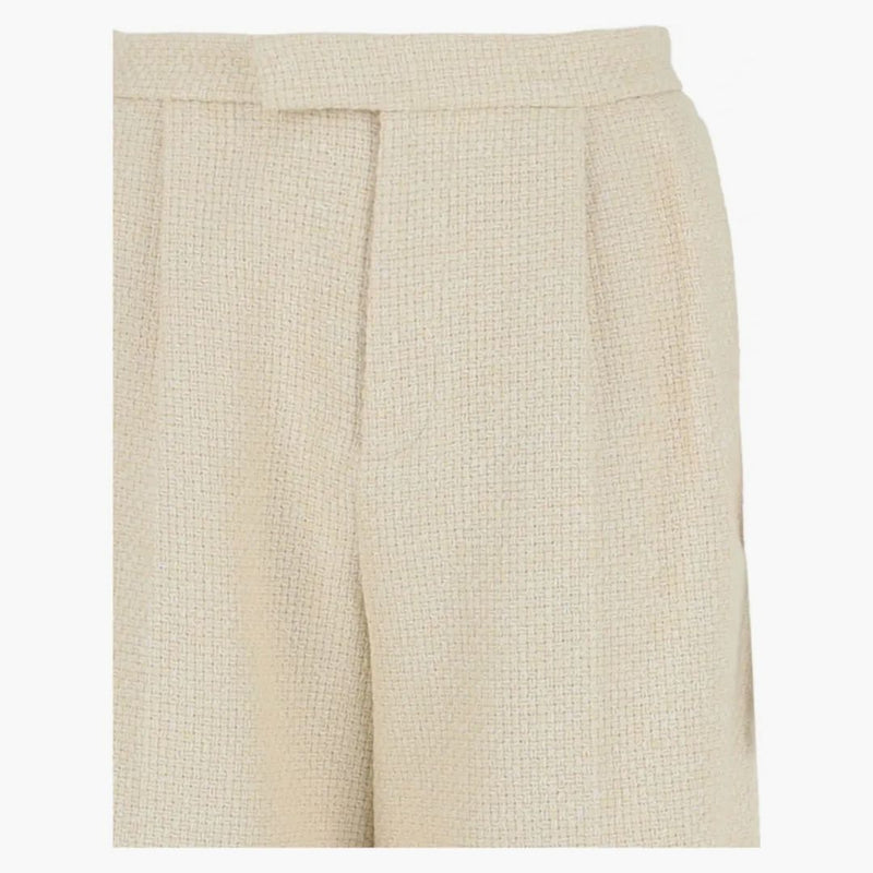 Gucci High Rise tweed šortky bílé