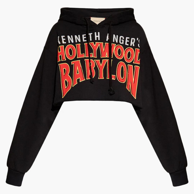 Gucci Hollywood Babylon oříznutá mikina černá