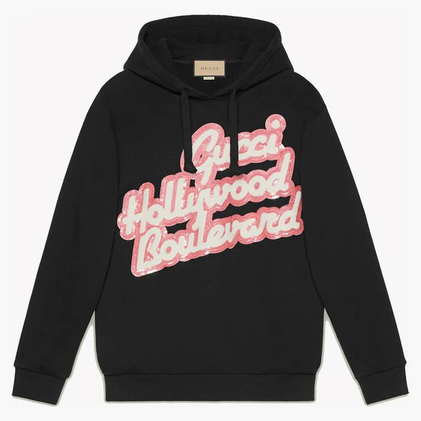 Gucci Hollywood Boulevard Sequesned Hoodie Black