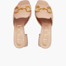 Gucci Horsbit 75mm Heeled Sandal Pink Leather