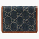 Gucci Horsebit 1955 Card Case Blue/Ivory