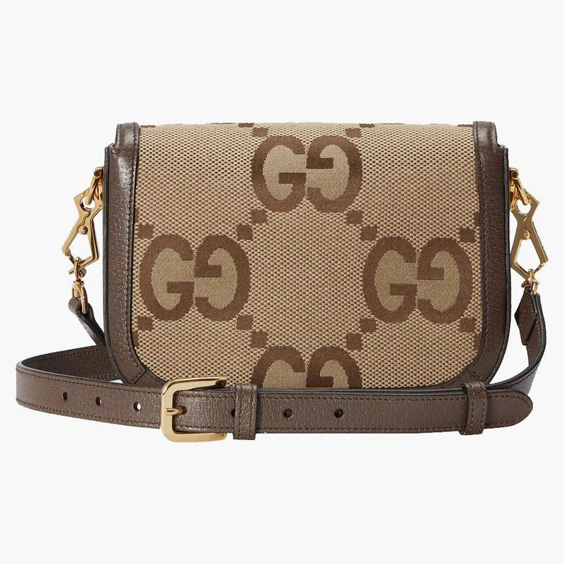 Gucci Horsebit 1955 Jumbo Gg Mini Bag Camel/ebony