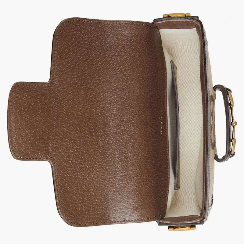 Gucci Horsebit 1955 Jumbo Gg Mini Bag Camel/ebony