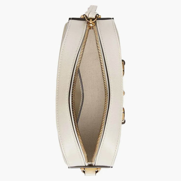 Gucci hästbit 1955 liten kamera axelväska vit