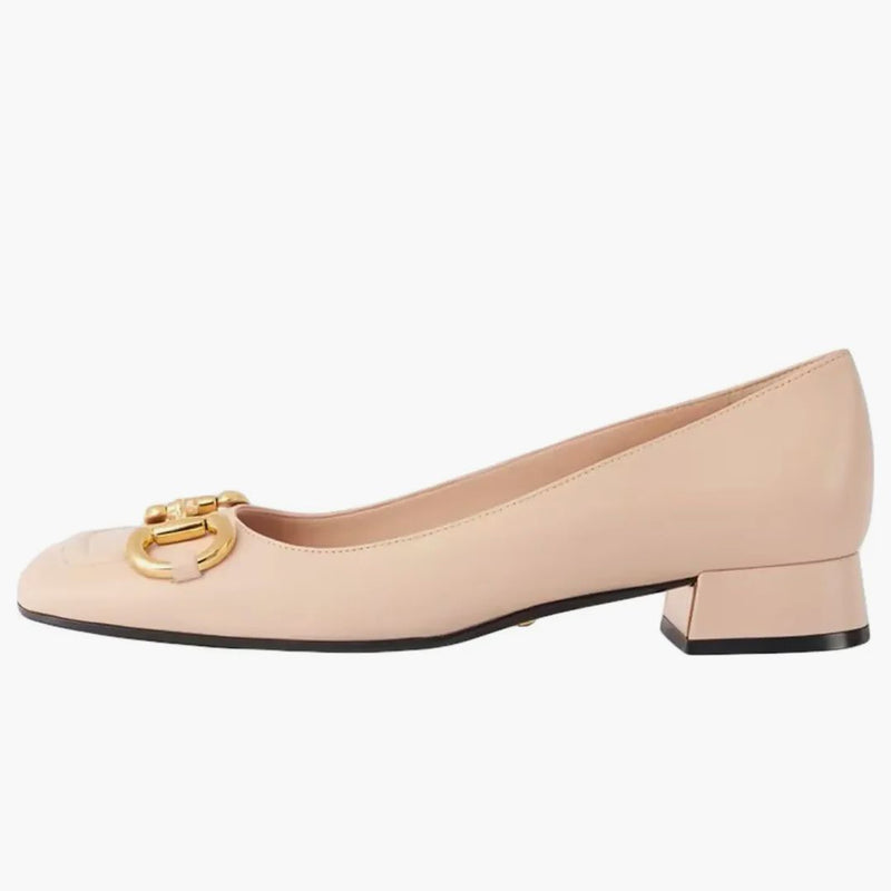 Gucci Horsebit Ballet Flat Light Pink Leather