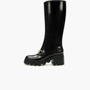 Gucci Horsebit Knee-high Botón de goma negra (femenina)