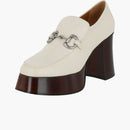 Gucci Horsebit Leather Platform Loafers Cream (Women's)