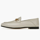 Gucci Horsebit Slip on Loafer White Leather