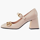 Gucci Horsebit Strap 75mm Pump Light Pink Leather