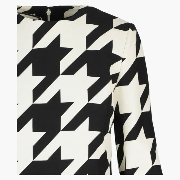 Gucci Houndstooth Long Rleeve Shift Dress Multi
