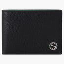 Gucci Interlocked Gg Bifold Wallet 6 Card Slot Black/green