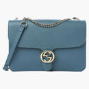 Catena di interblocco di gucci emily spalla sacca profonda cobalto