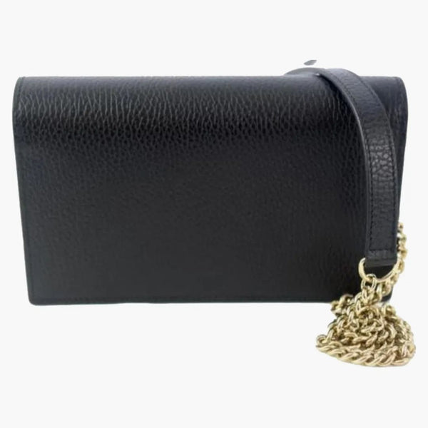 Gucci Interlocking Chain Wallet Small Black
