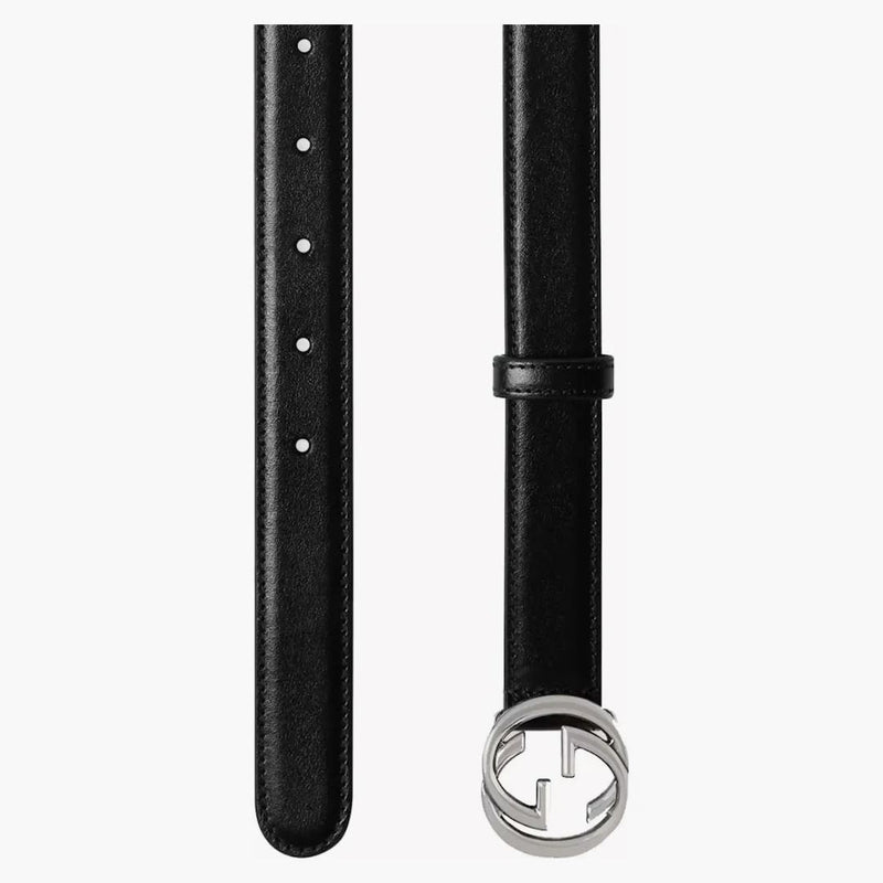 Gucci Interlocking G Belt Black/silver-tone